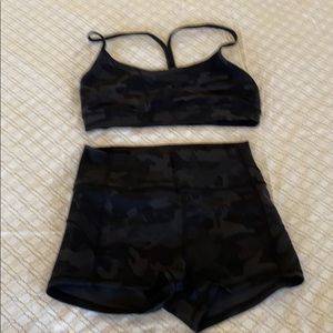 Lululemon Black Camo Set